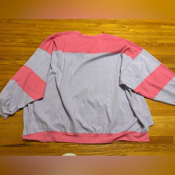 Free People Lavender and Pink Colorblock Pullover Sweatshirt - Picture 10 of 12